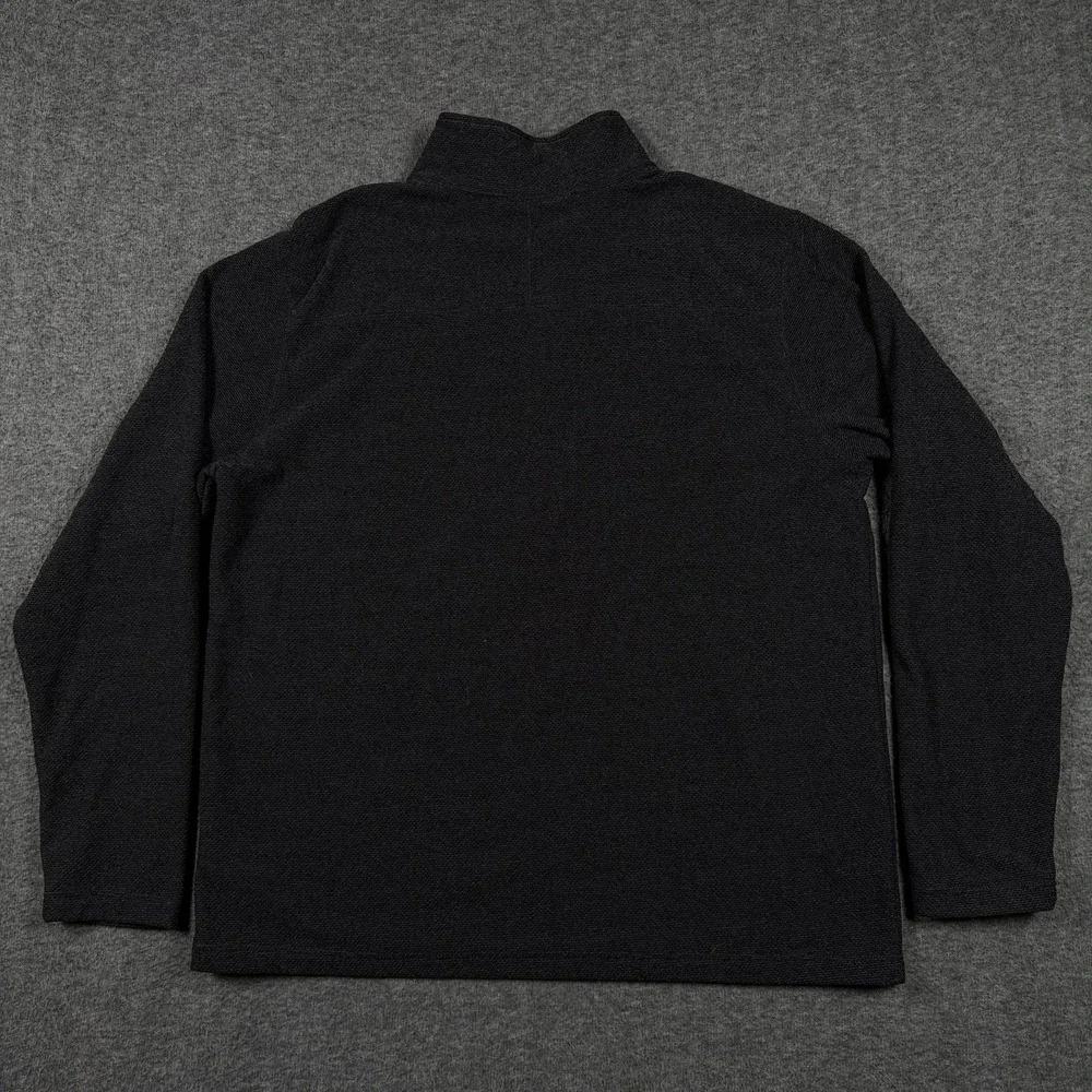 The North Face Pullover Mens XL Black Textured Cap Rock Quarter Zip Fleece TNF